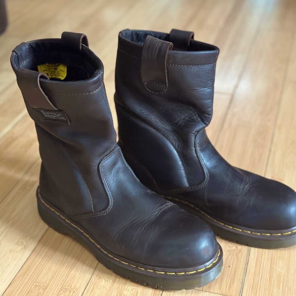 Dr. martins steel toe work boots leather f2413-05 men’s 10